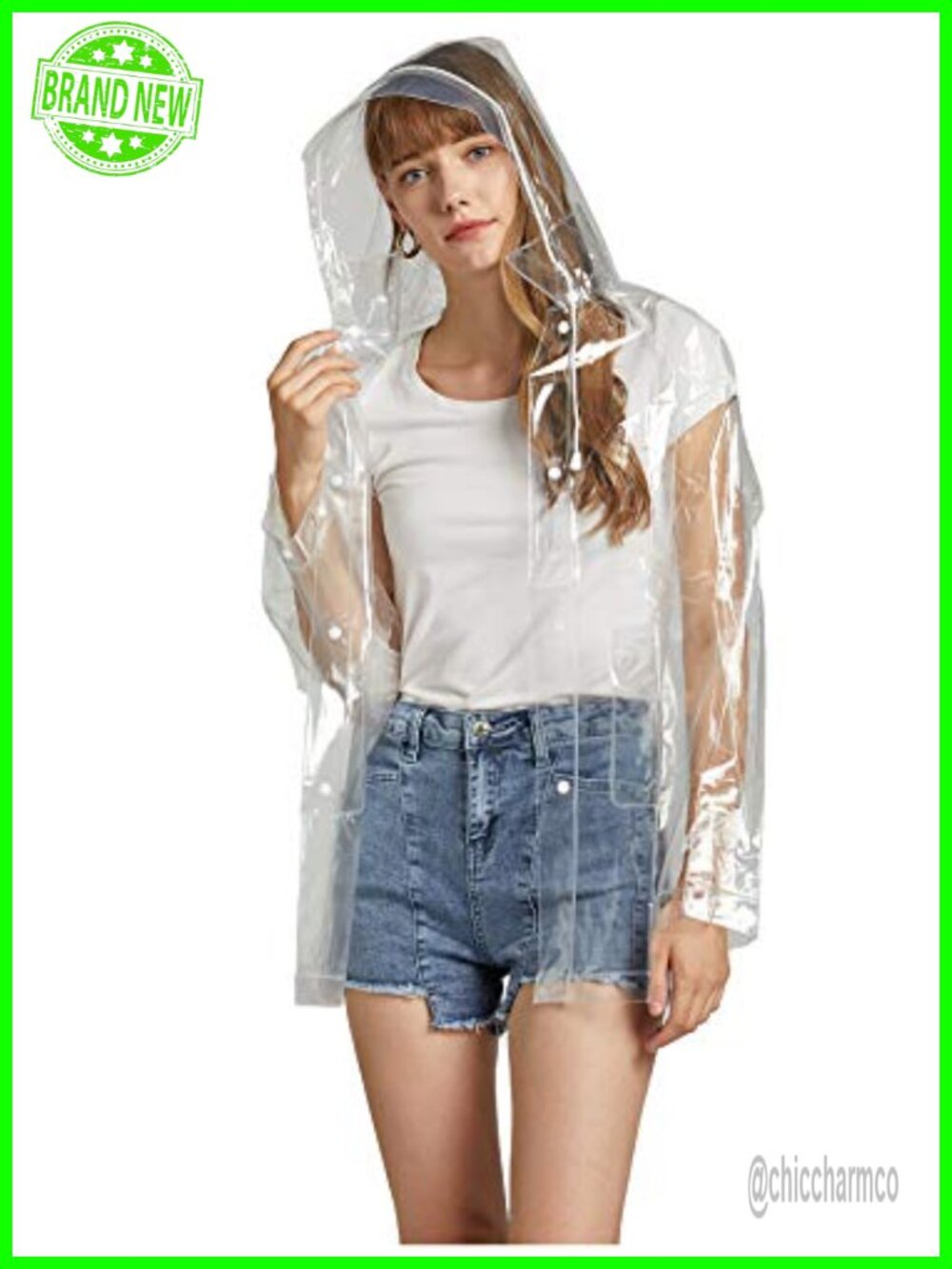 EVA Waterproof Raincoat with Detachable Hood